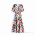 Womens Summer Newest Floral Print Long Dress